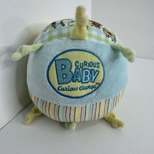 Baby Curious George Plush Toy Monkey Ball Stuffed Farm Animals Rattle Bells